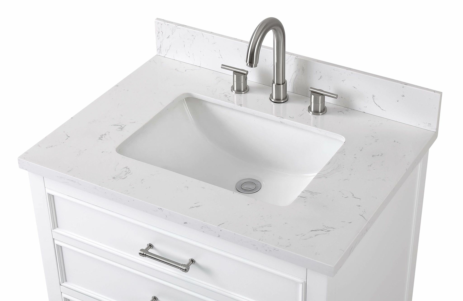 30 inch White Finish Single Sink Bathroom Vanity – Felton SKU # 7206
