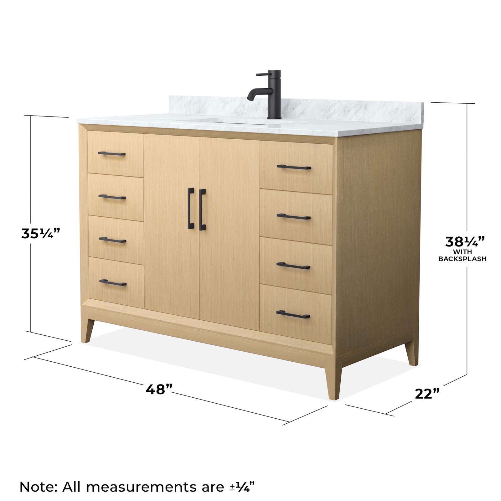 Wyndham Collection WCH7575-48S-CMUNS-MXX Janna 48″ – White Oak / Brushed Nickel