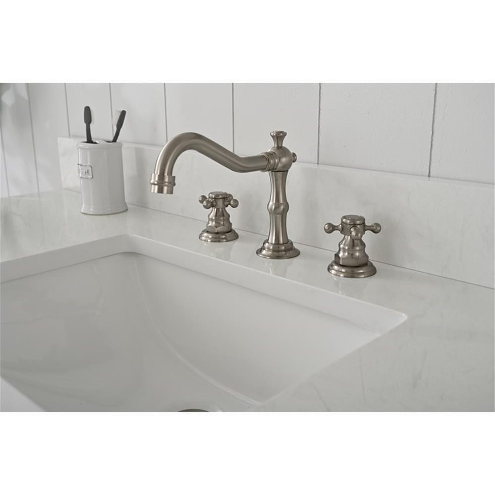 Pemberly Row Transitional 48″ Solid Birch Hardwood Single Vanity in Gray