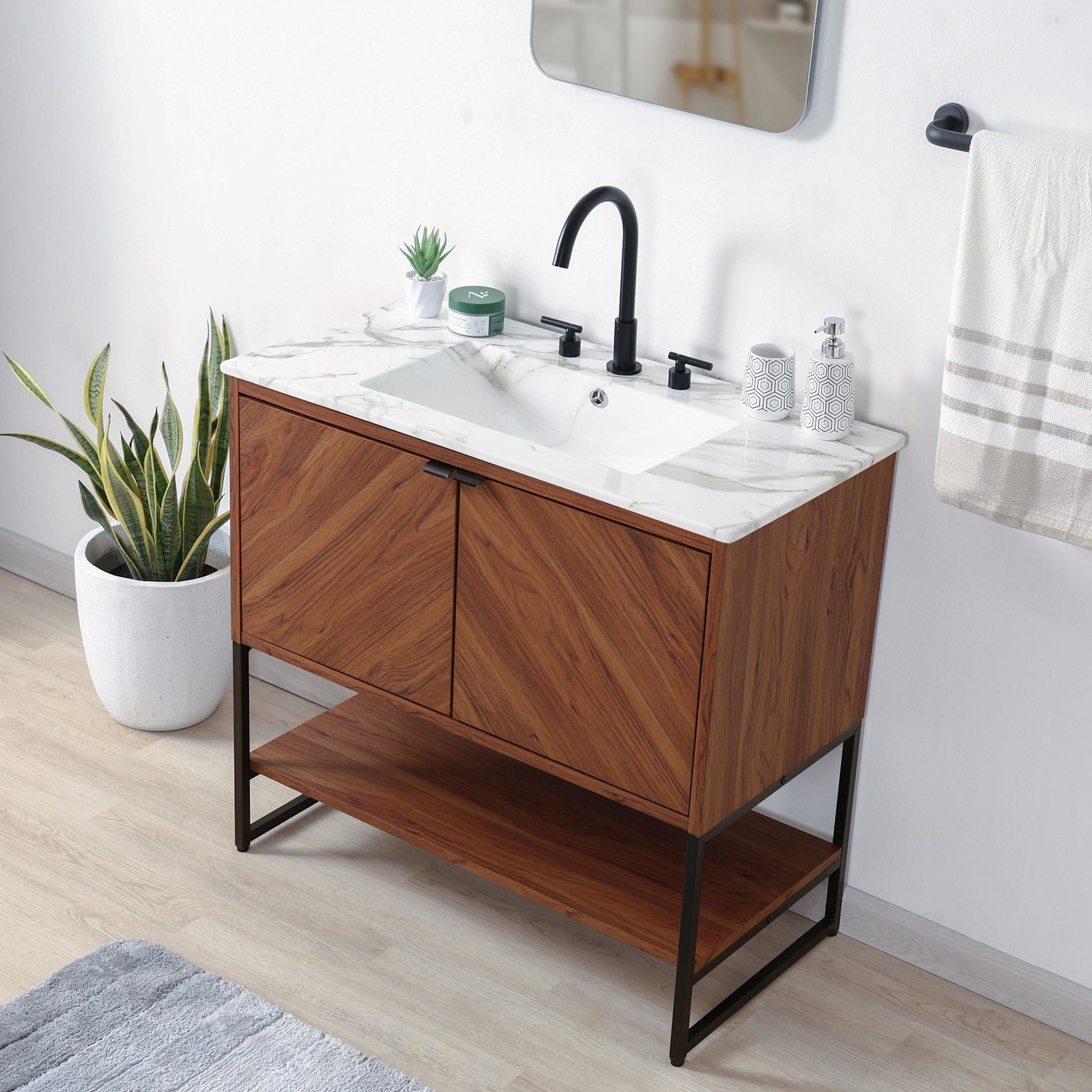 JONATHAN Y Lighting VAN1015 Juhl 35″ Single – Wood