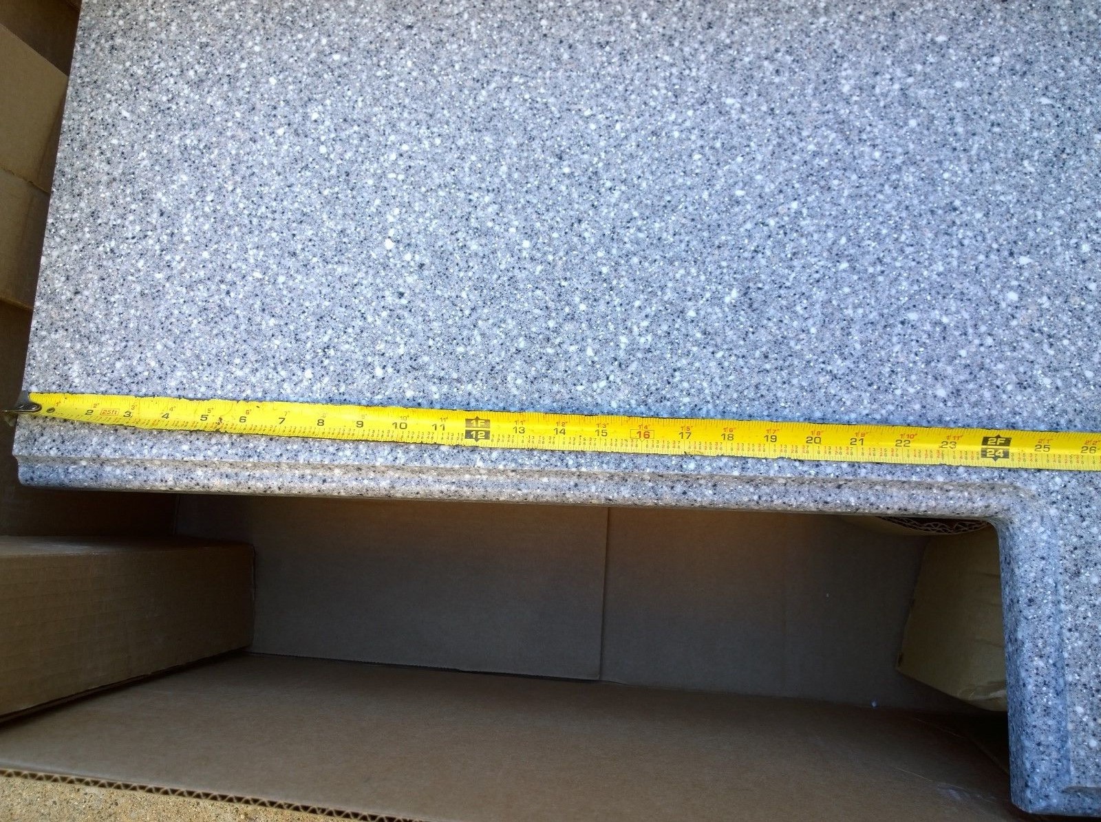 BRAND NEW Nice Cultured Granite Bathroom VANITY TOP + Ceramic Sink 60″ W x 22″ D