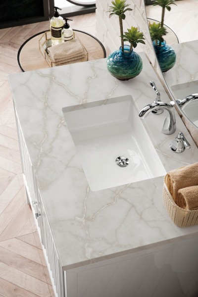 36″ James Martin Athens E645-V36-GW-3VSL Vanity Cabinet Victorian Silver Top