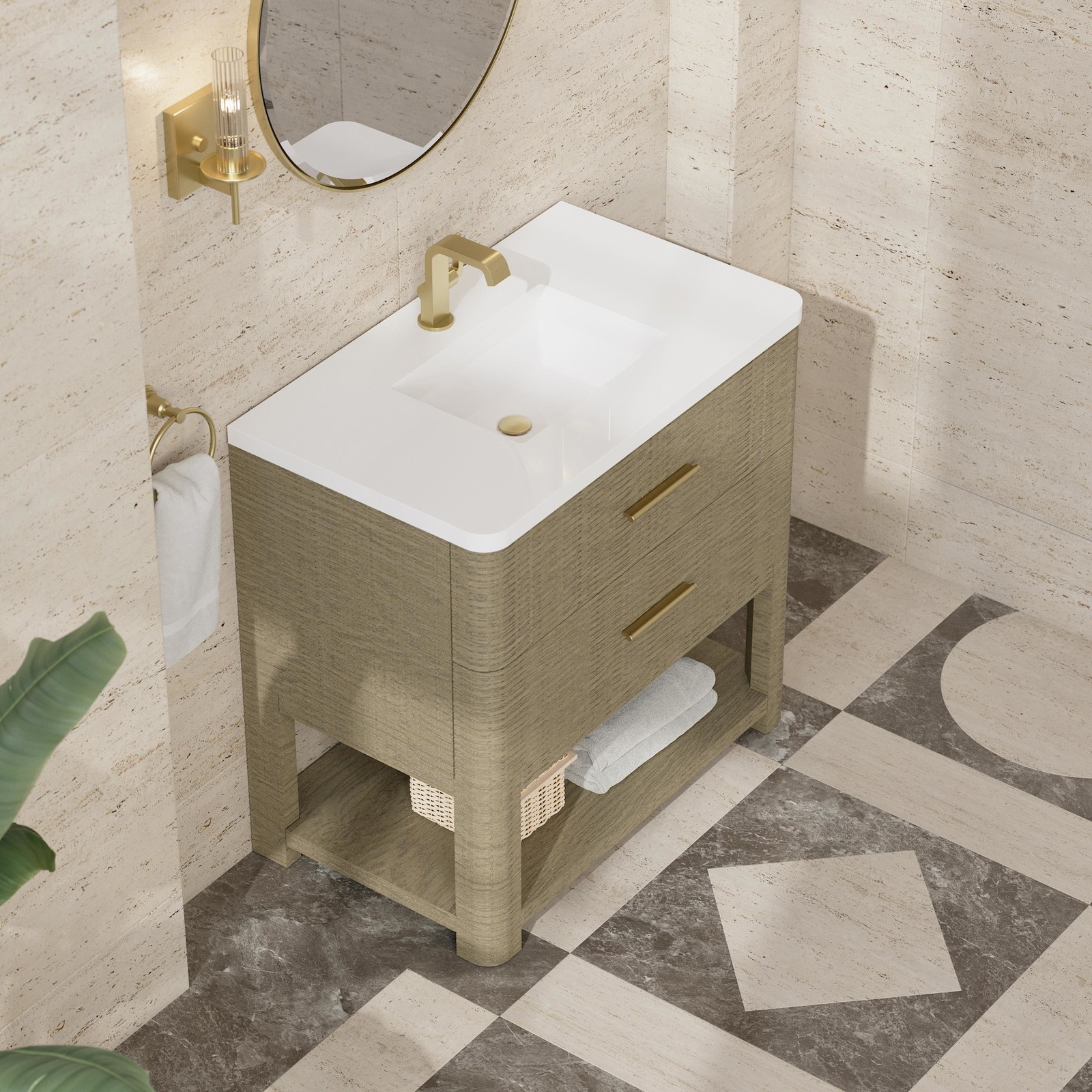 James Martin Vanities D704-V36-3WZ Lucian 36″ – Carbon Oak