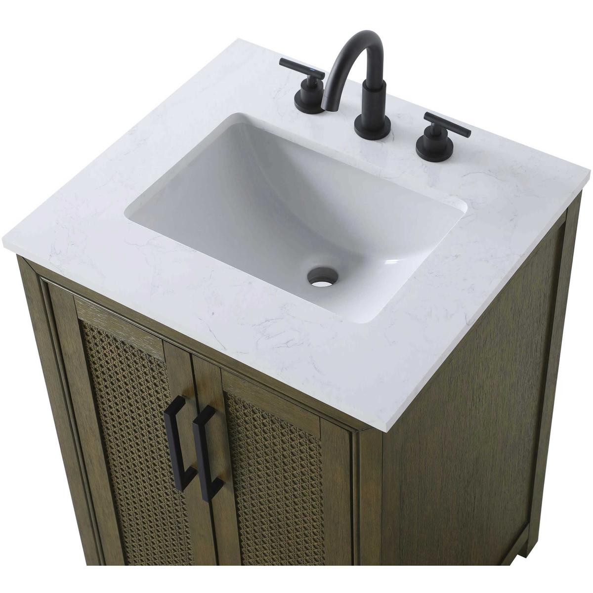 Elegant Lighting VF29524HO Alina 24 X 35 inch Hazel Oak Bathroom Vanity Cabinet