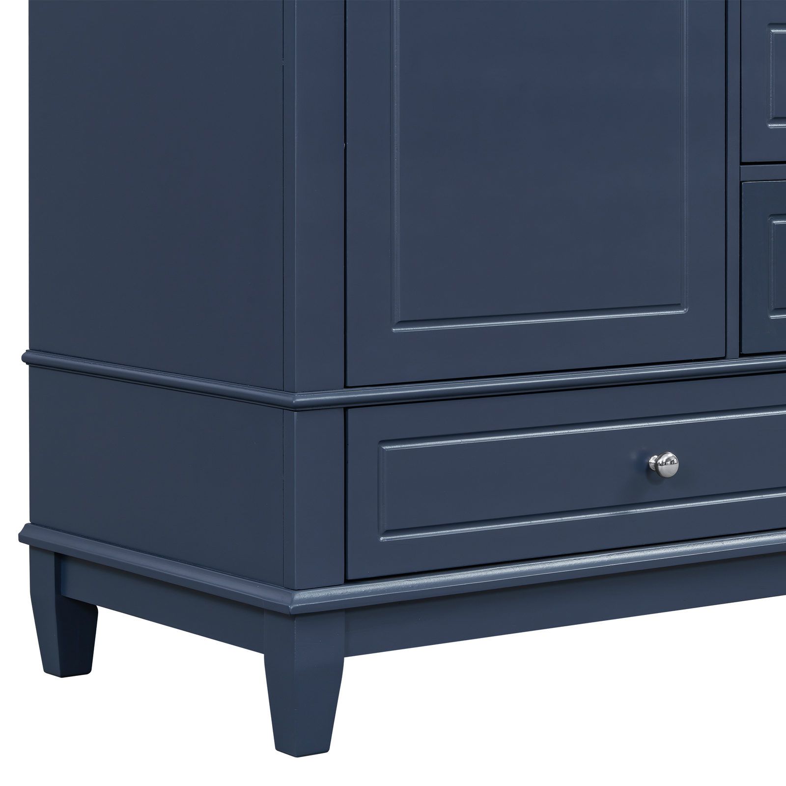 30″ Bathroom Vanity w/Ceramic Sink Freestanding Solid Wood Storage Cabinet Shelf