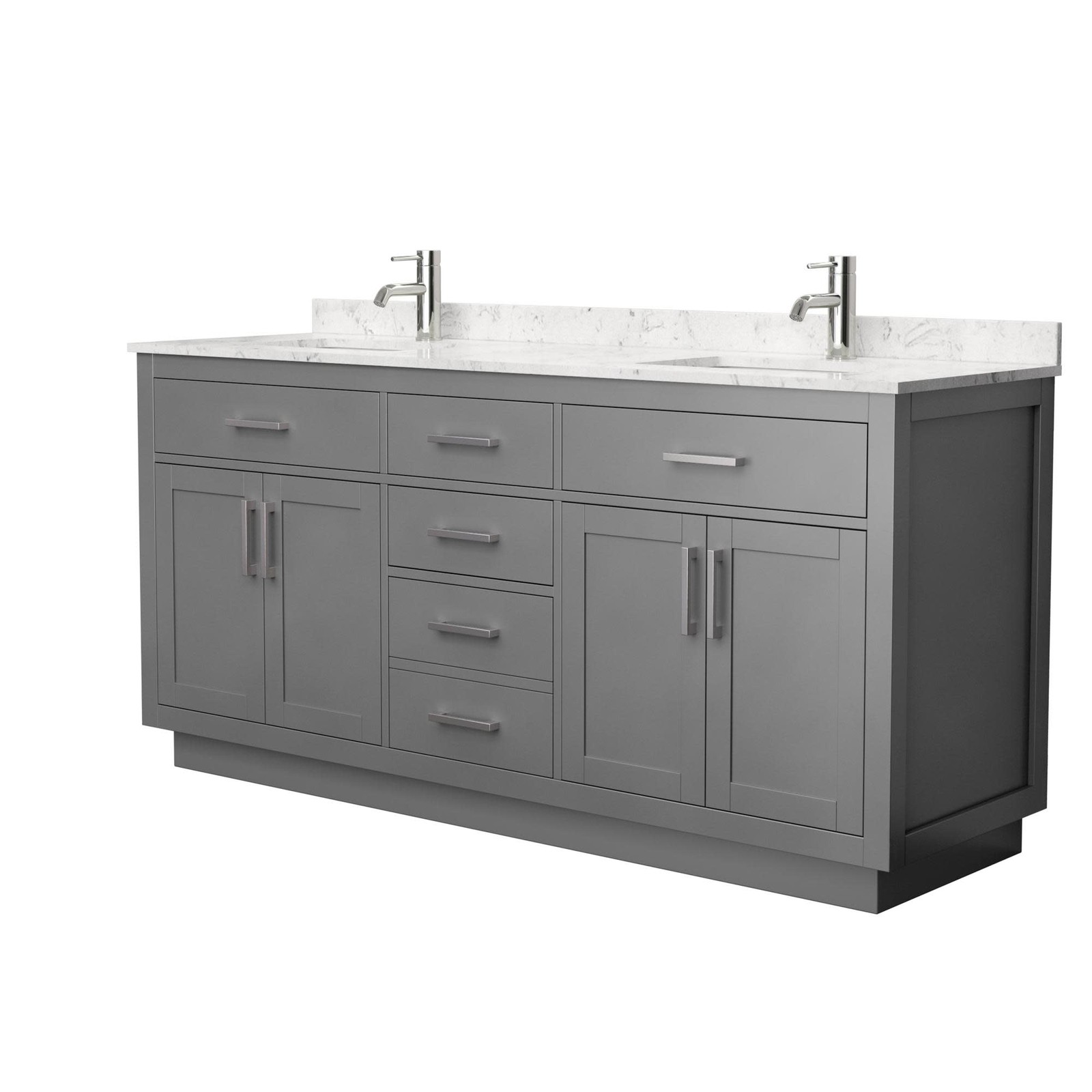 Wyndham Collection WCG262672D-VCA-UNSMXX Beckett TK 72″ – Dark Gray / White