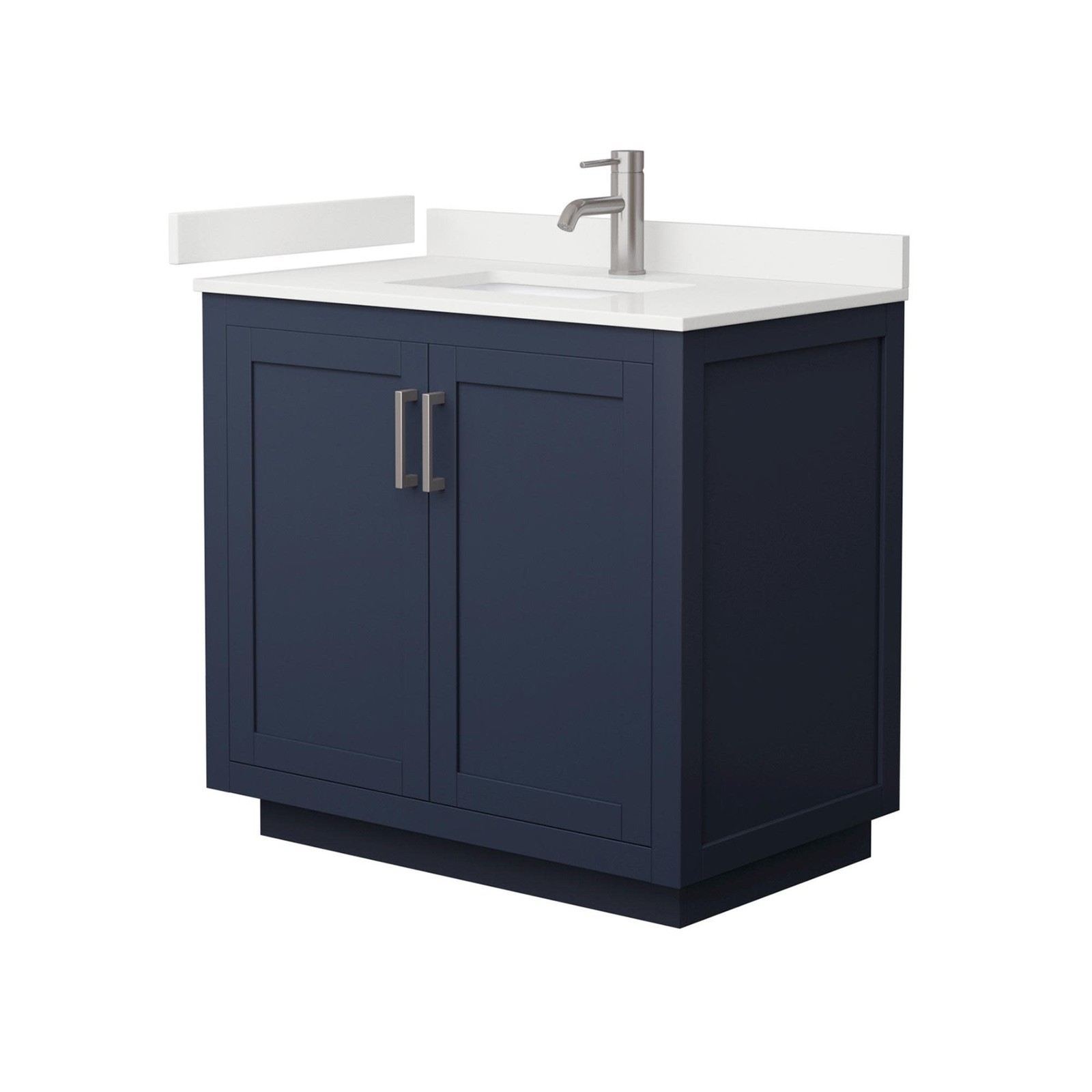 Wyndham Collection WCF292936S-QTZ-UNSMXX Miranda 36″ – Dark Gray / Giotto Quartz
