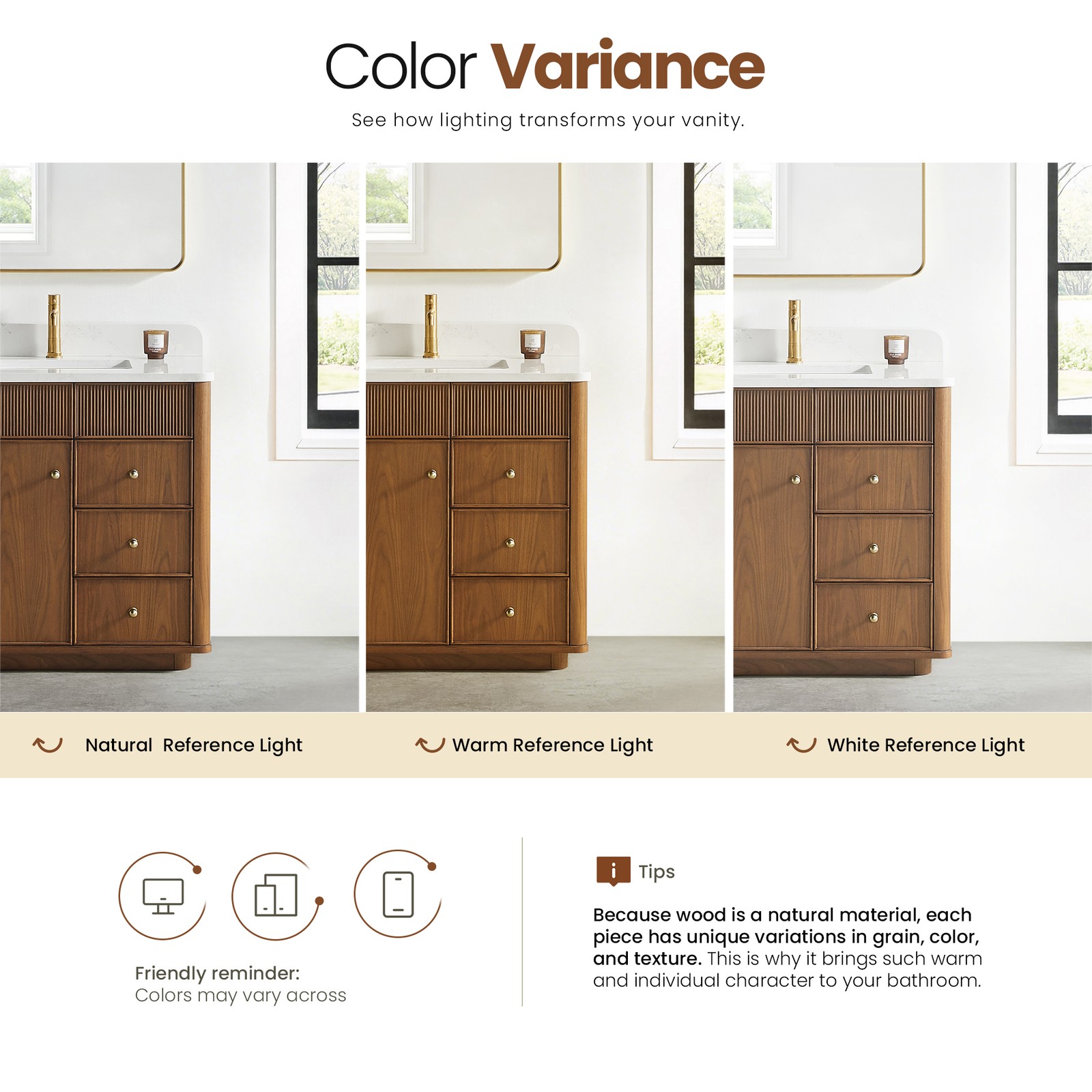 Zogno 30″ Single Sink Bath Vanity in Natural Walnut with White Grain Stone Top