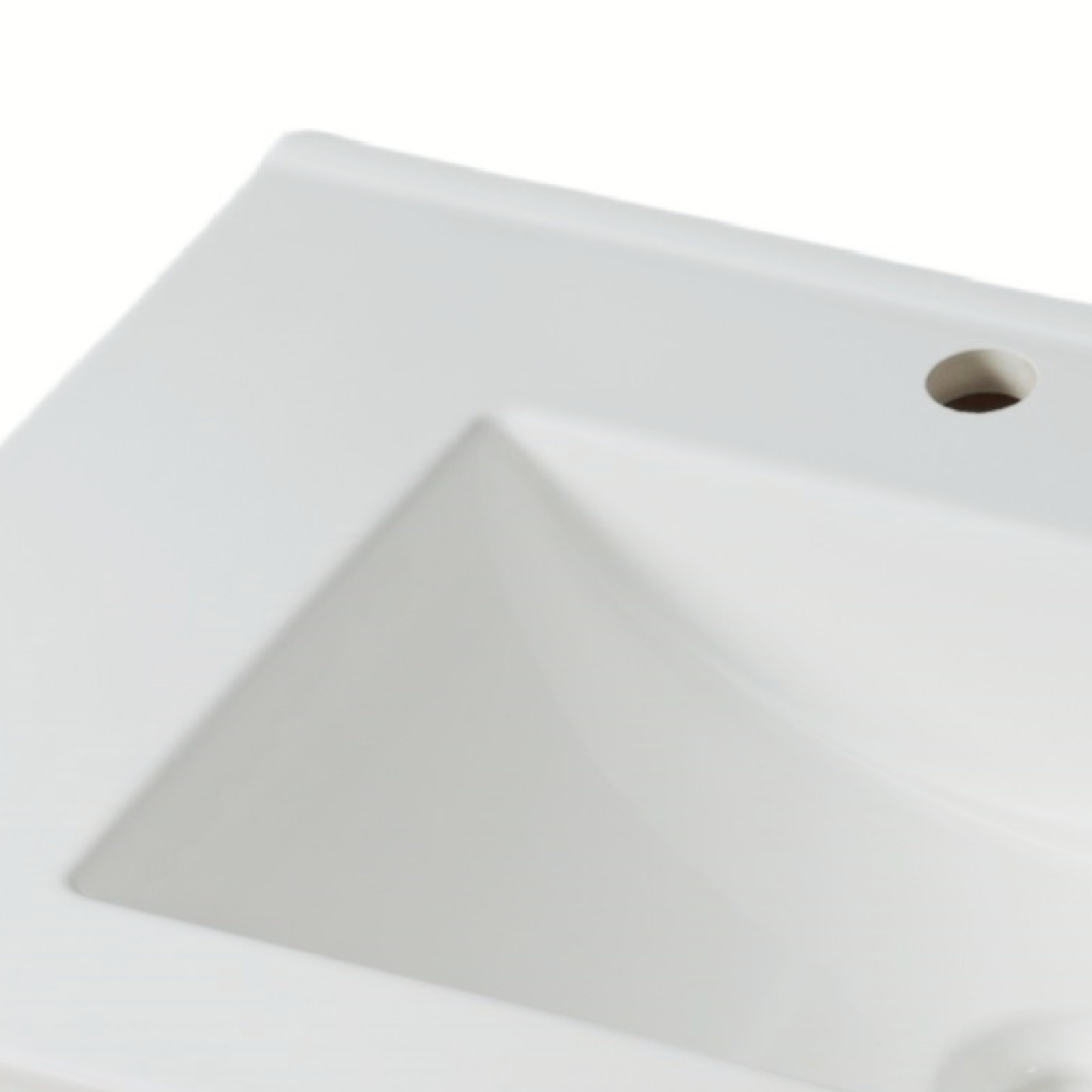 Ceramic sink, rubber-wood frame dressing table cabinet, tempered glass + handle