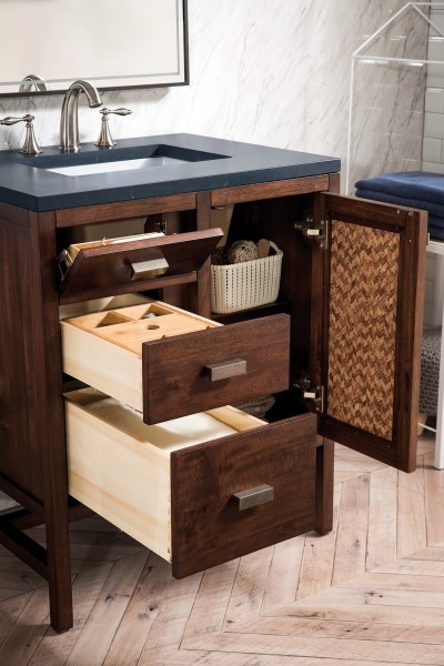 30″ James Martin Addison E444-V30-MCA-3CSP Vanity Cabinet Charcoal Soapstone Top