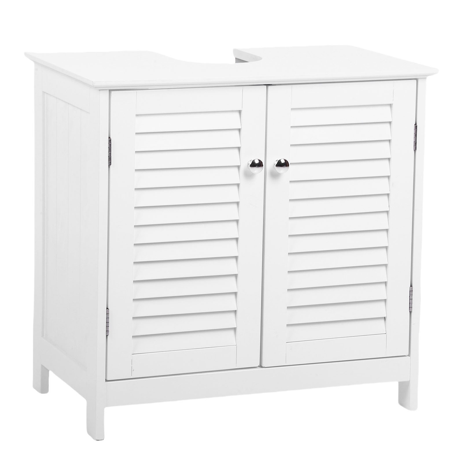 Bathroom Vessel Sink Vanity Storage Cabinet With 2 Doors Shelf White Furniture