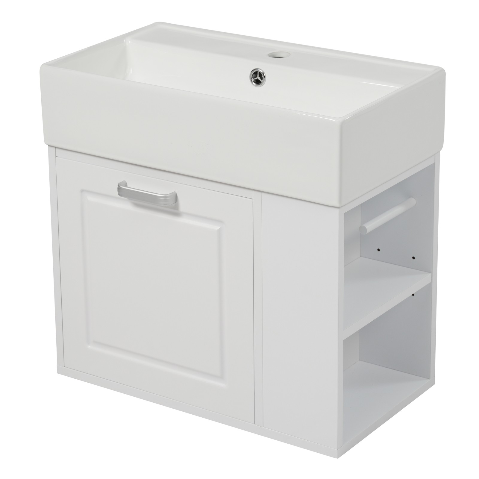 21.8″ Bathroom Vanity w/Ceramic Sink Wall Mounted Storage Cabinet w/Drawer