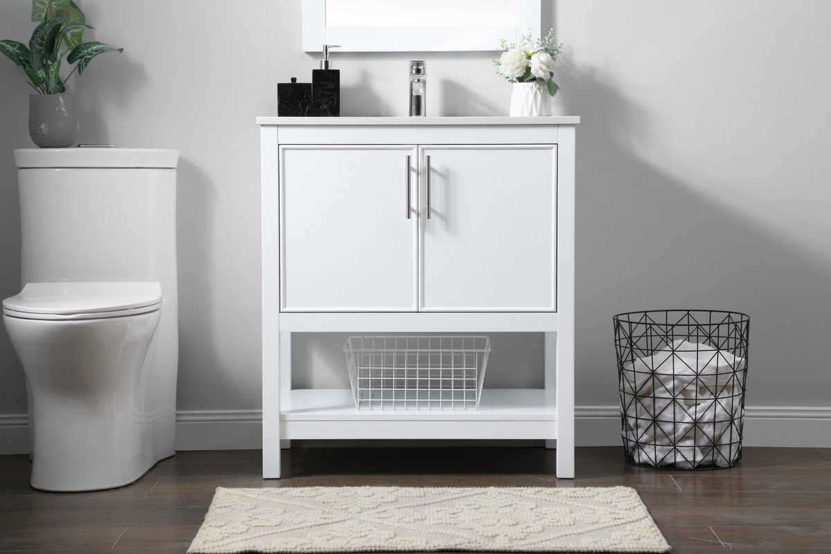 Elegant Lighting VF26630 Everett 30″ – White
