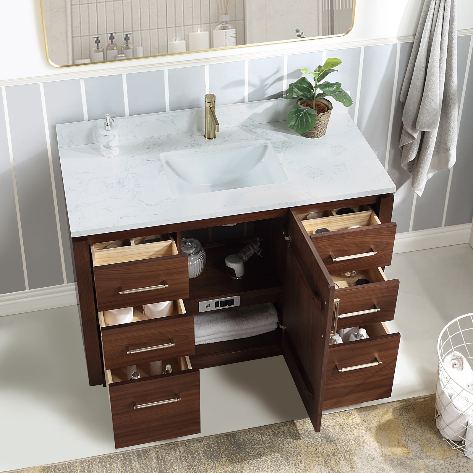 Miseno MV-705748 San 48″ – Natural Walnut / White Grain