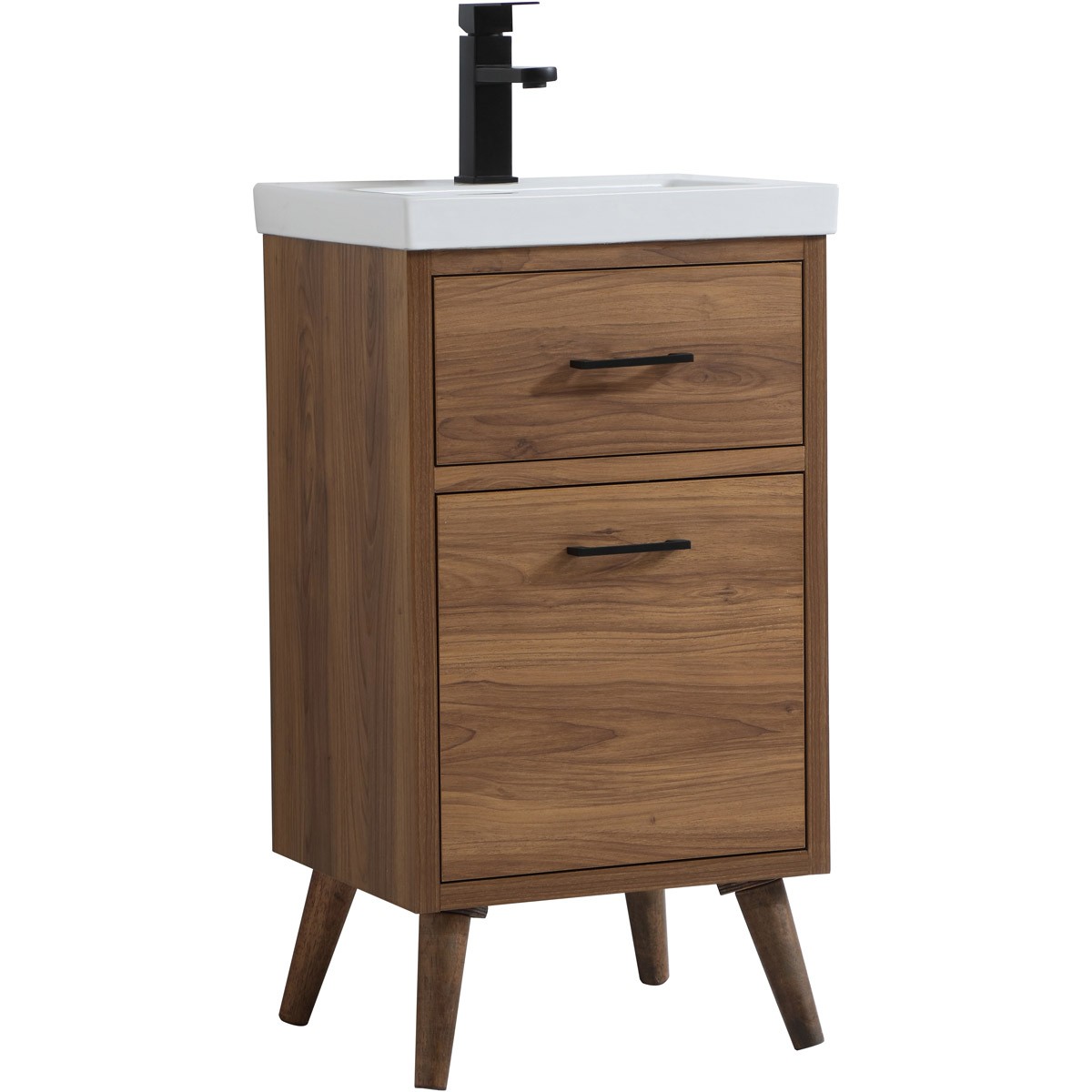 Elegant Lighting VF41018WB Boise Vanity Walnut Brown and Black