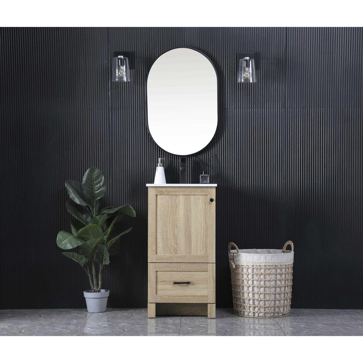 Elegant Lighting VF2818MW Soma 18 X 34 inch Mango Wood Bathroom Vanity Cabinet