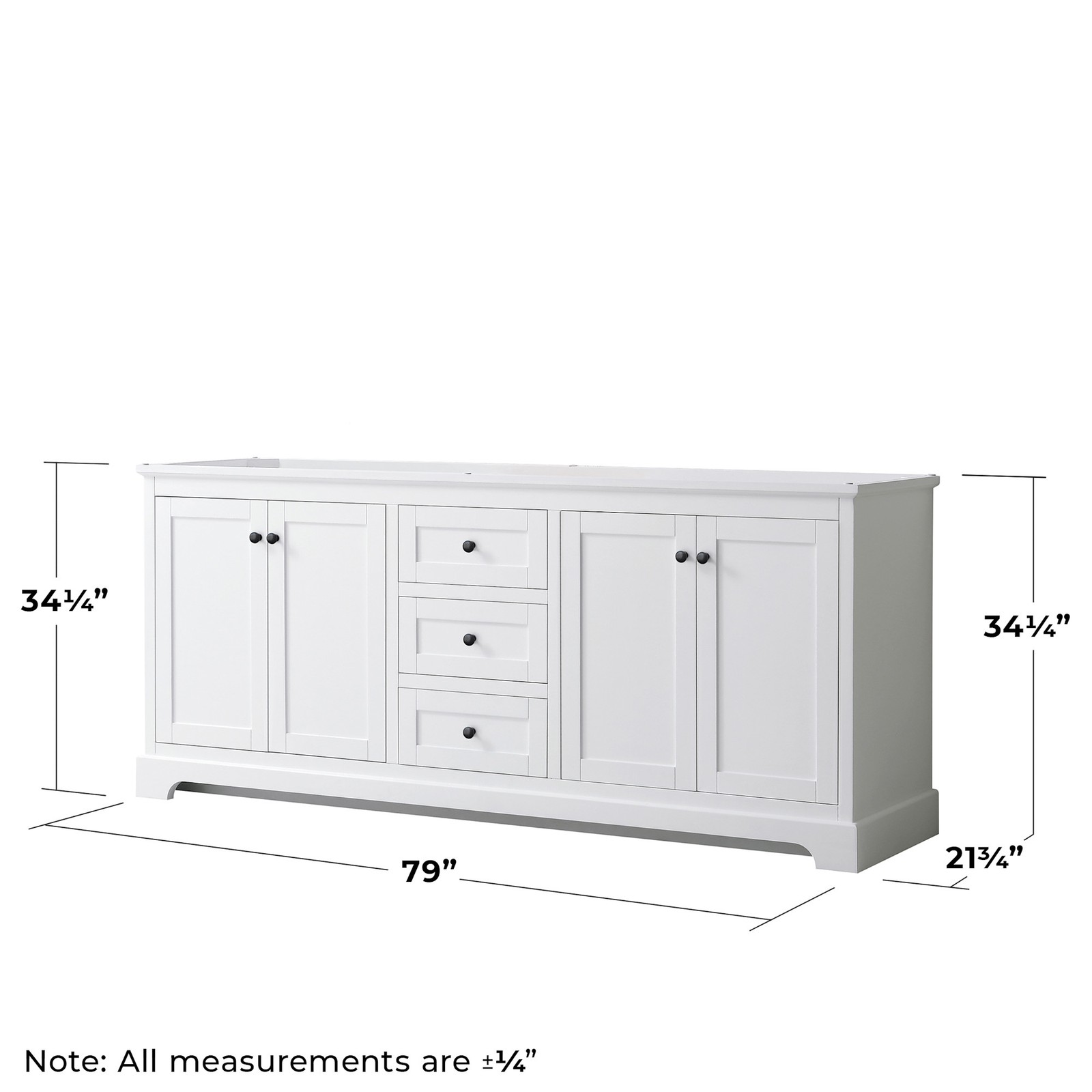 Wyndham Collection WCV232380DCXSXXM70 Avery 80″ Double – White / Brushed Gold