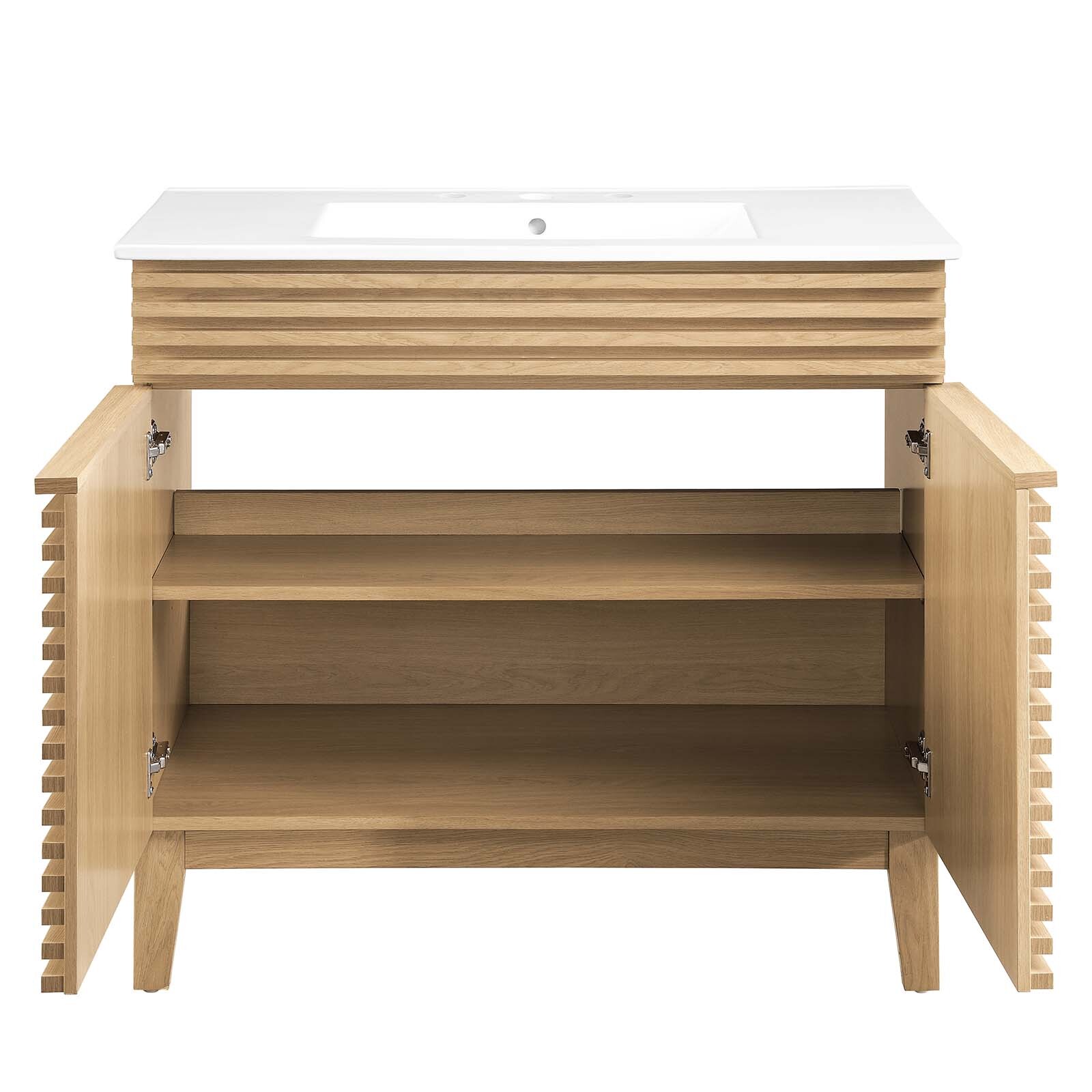 Modway Render 36″ Bathroom Vanity in Oak White