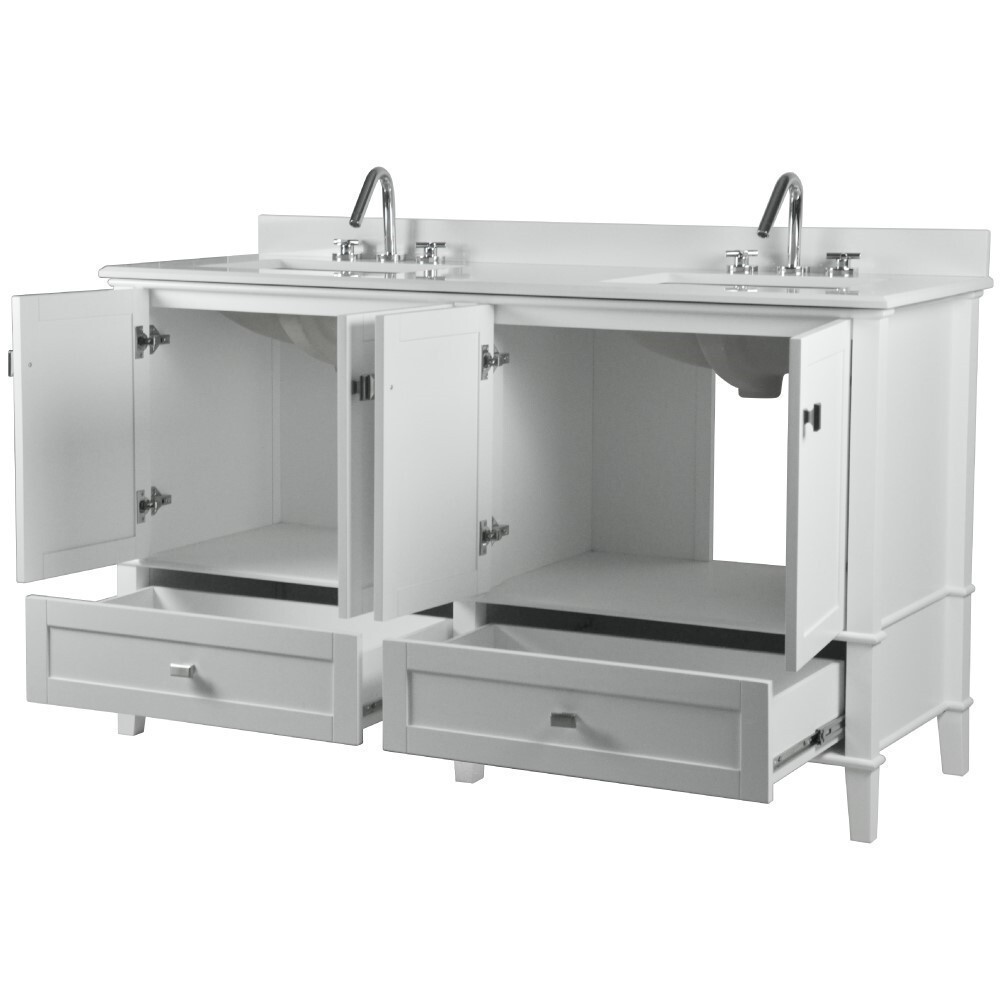 Double Vanity w/ Solid Wood Construction