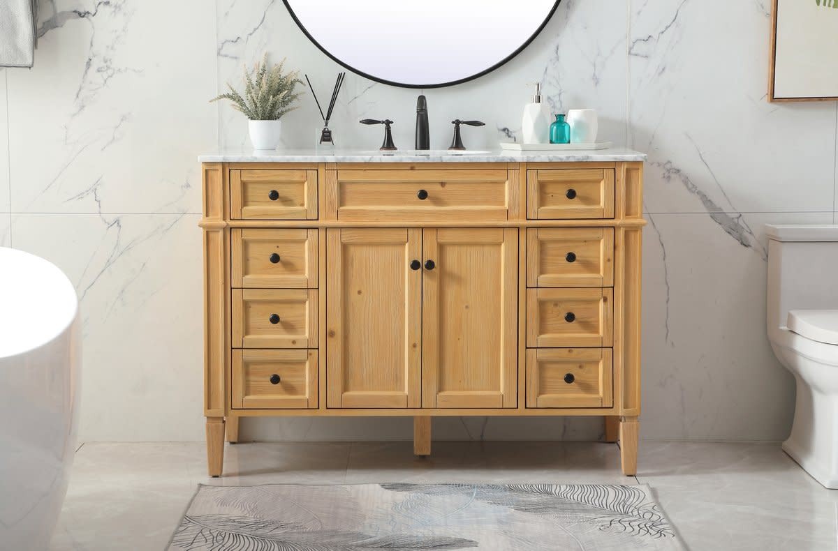 Elegant Lighting VF12548 Park Avenue 48″ – Natural Wood