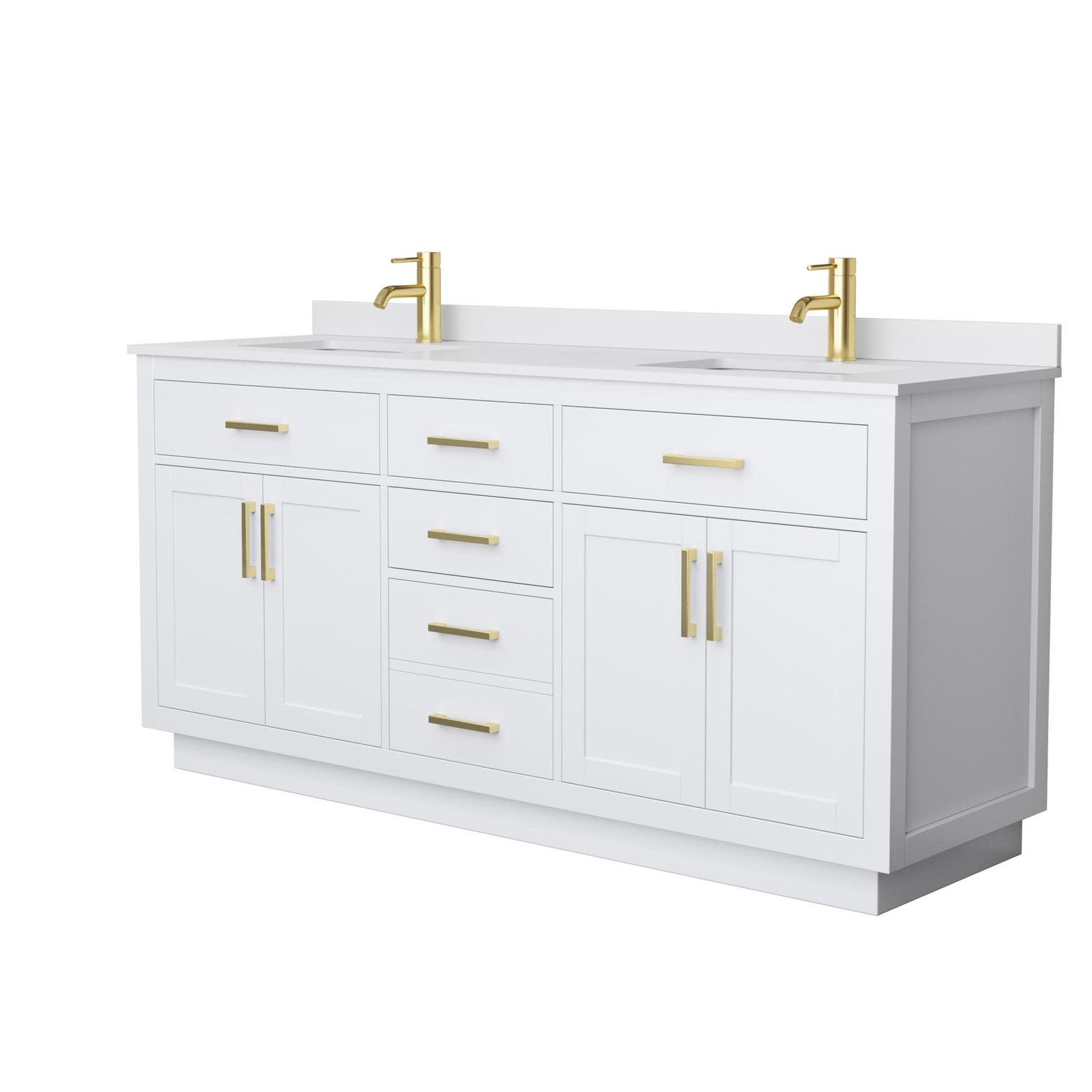 Wyndham Collection WCG262672D-VCA-UNSMXX Beckett TK 72″ – Dark Gray / White