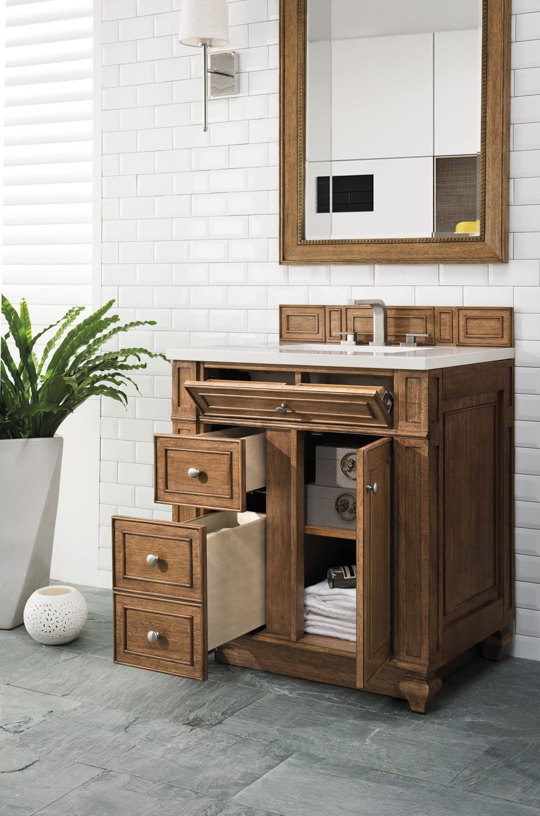 James Martin Vanities 157-V30-WW-3WZ Bristol 30″ Vanity Set*NEW*