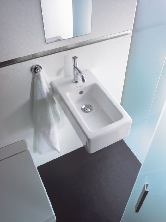 Duravit 070225-1HOLE Vero 18″ Ceramic Vanity Top – White / Glazed Underside
