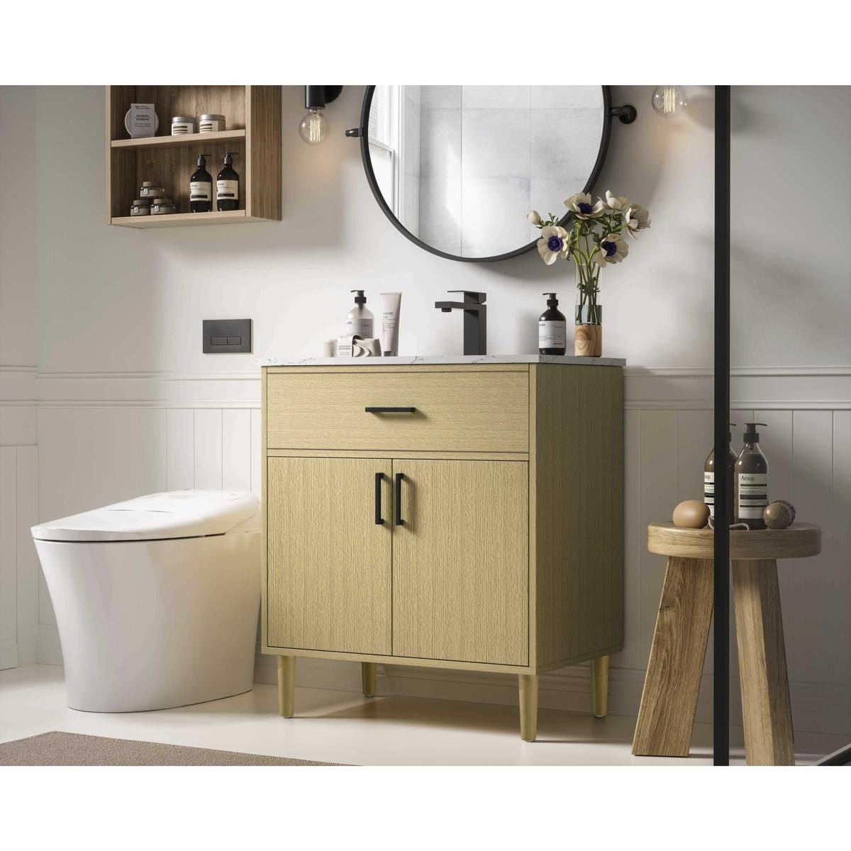 Elegant Lighting VF25030MHB Chandler Vanity Honey Brown