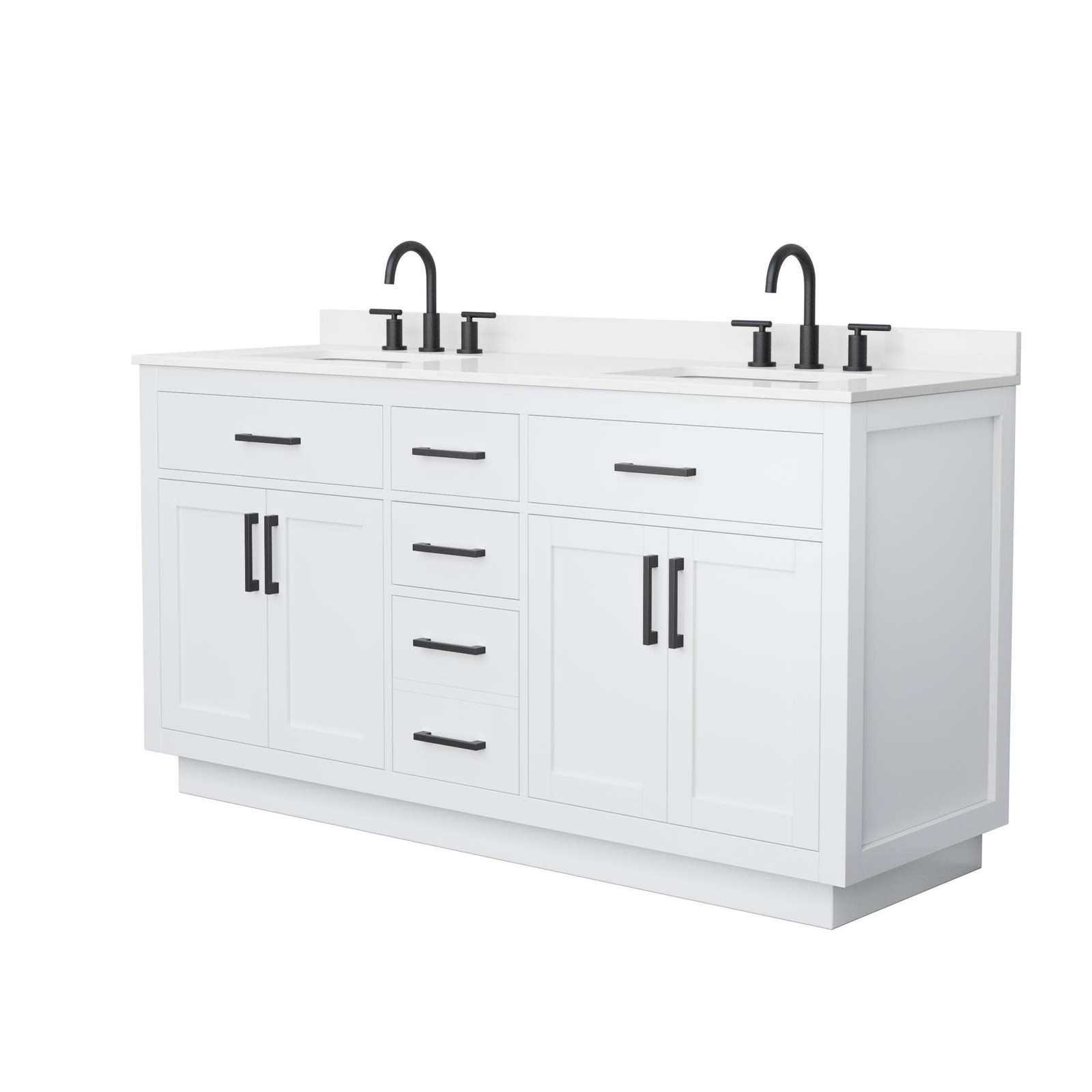 Wyndham Collection WCG262666D-QTZ-US3MXX Beckett TK 66″ – White / Giotto Quartz