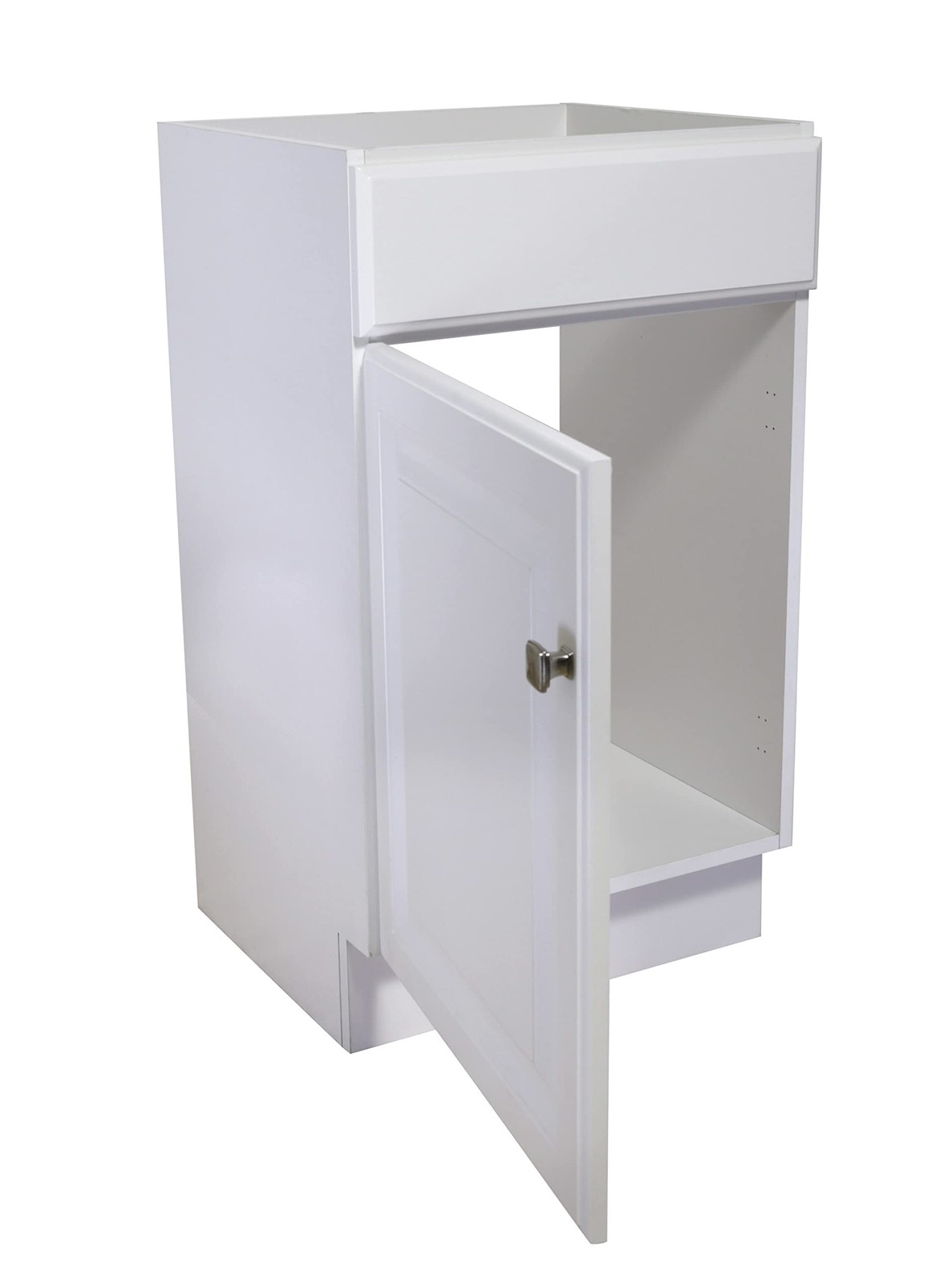 597112 Wyndham 18 Inch Unassembled 1-Door Bathroom Vanity without Top, White