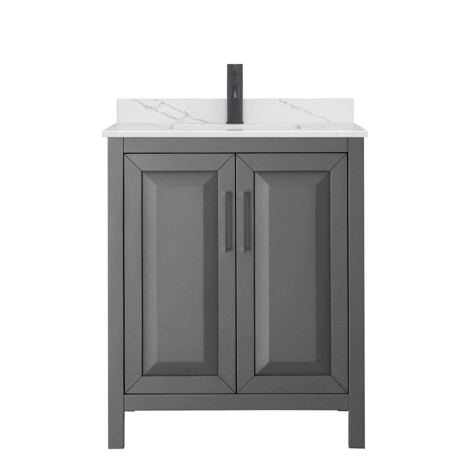 Wyndham Collection WCV252530S-QTZ-UNSMXX Daria 30″ – Dark Blue / Giotto Quartz