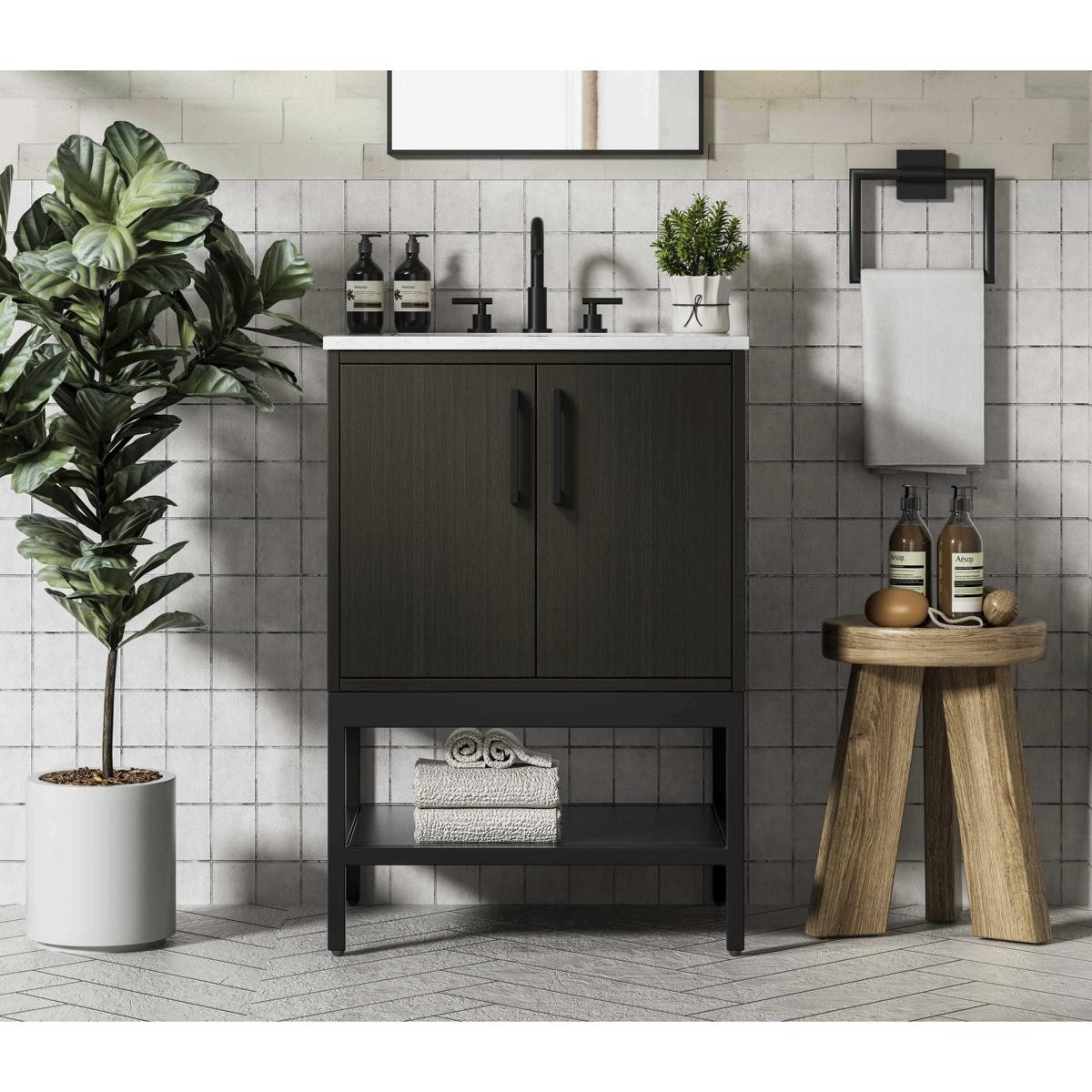 Elegant Lighting VF60724MMB Lennox Vanity Mocha Brown