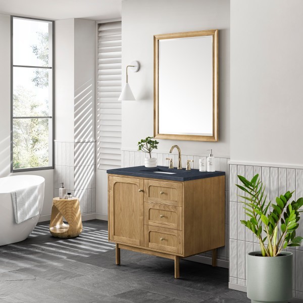 36″ James Martin Laurent 545-V36-LNO-3CSP Vanity Cabinet Charcoal Soapstone Top