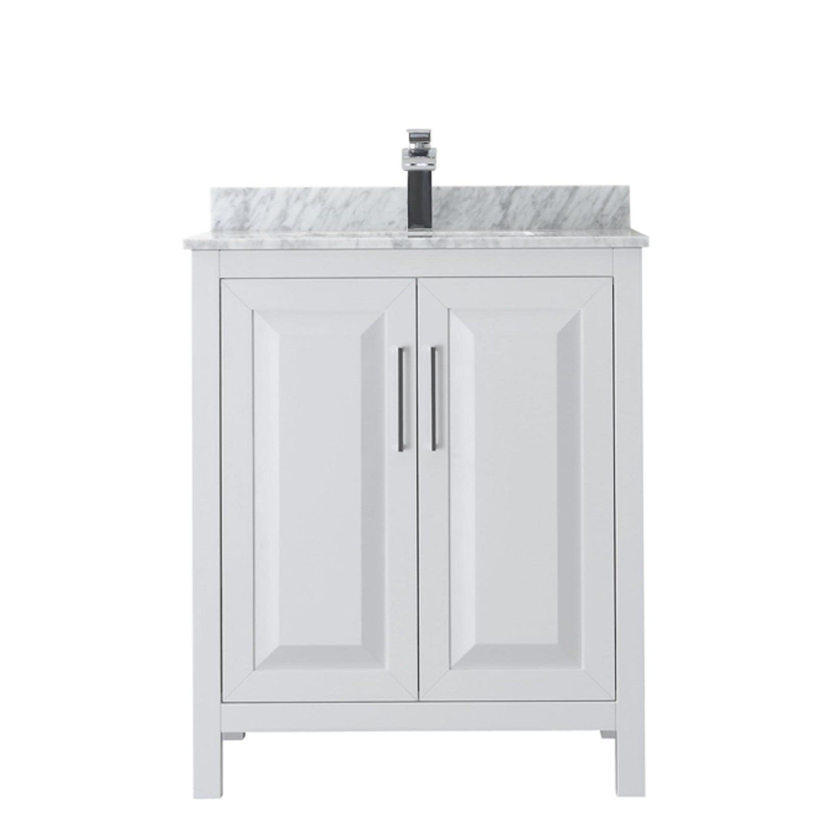 Wyndham Collection WCV252560SUNSM58 Daria 60″ – Dark Gray / White Carrara Marble