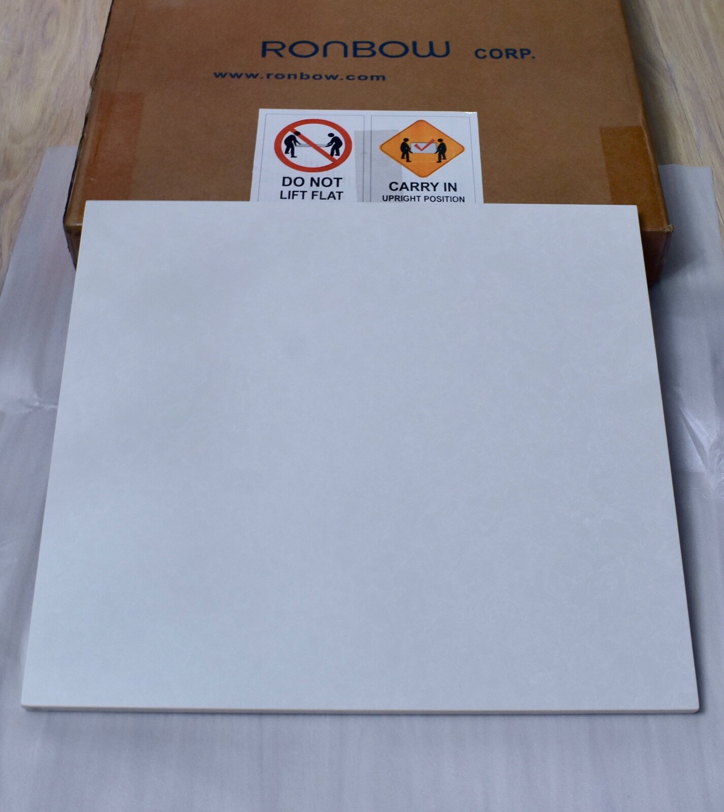 Ronbow -362225-0-Q28-25” x 22”TechStone Vanity Top in Wide White – 3/4” Thick
