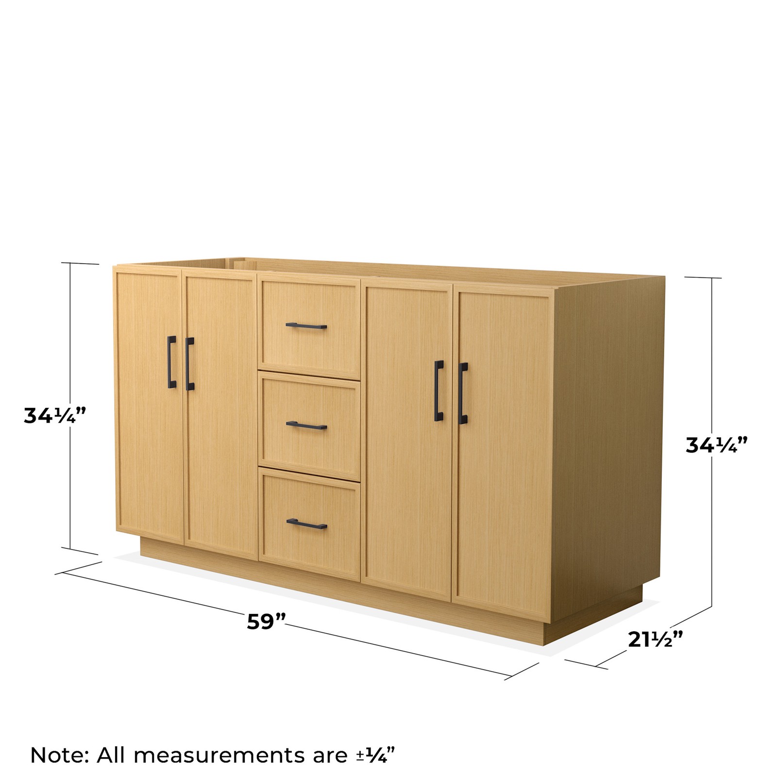 Wyndham Collection WCH7474-60D-CXSXX-MXX Elan TK 60″ Double – Light Oak /