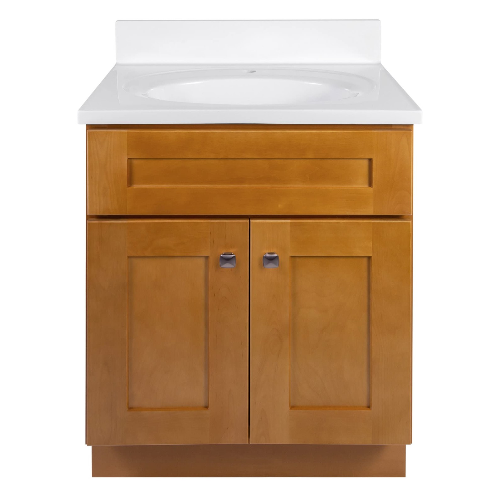 Design House Brookings 25″ Transitional Marble Bathroom Vanity in Birch