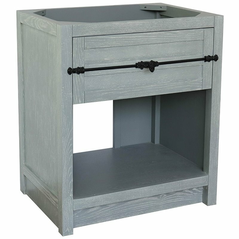 Plantation 30″ Modern Solid Wood Vanity in Gray Ash (Cabinet Only)
