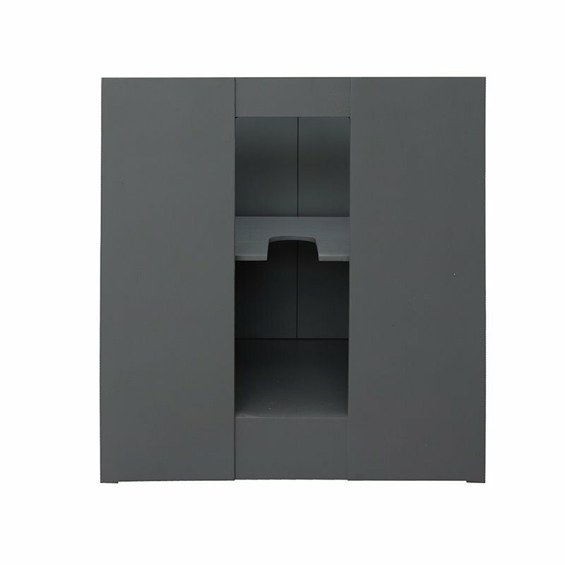 Plantation 30″ 2-Door Solid Wood Vanity in Gray Ash (Cabinet Only)