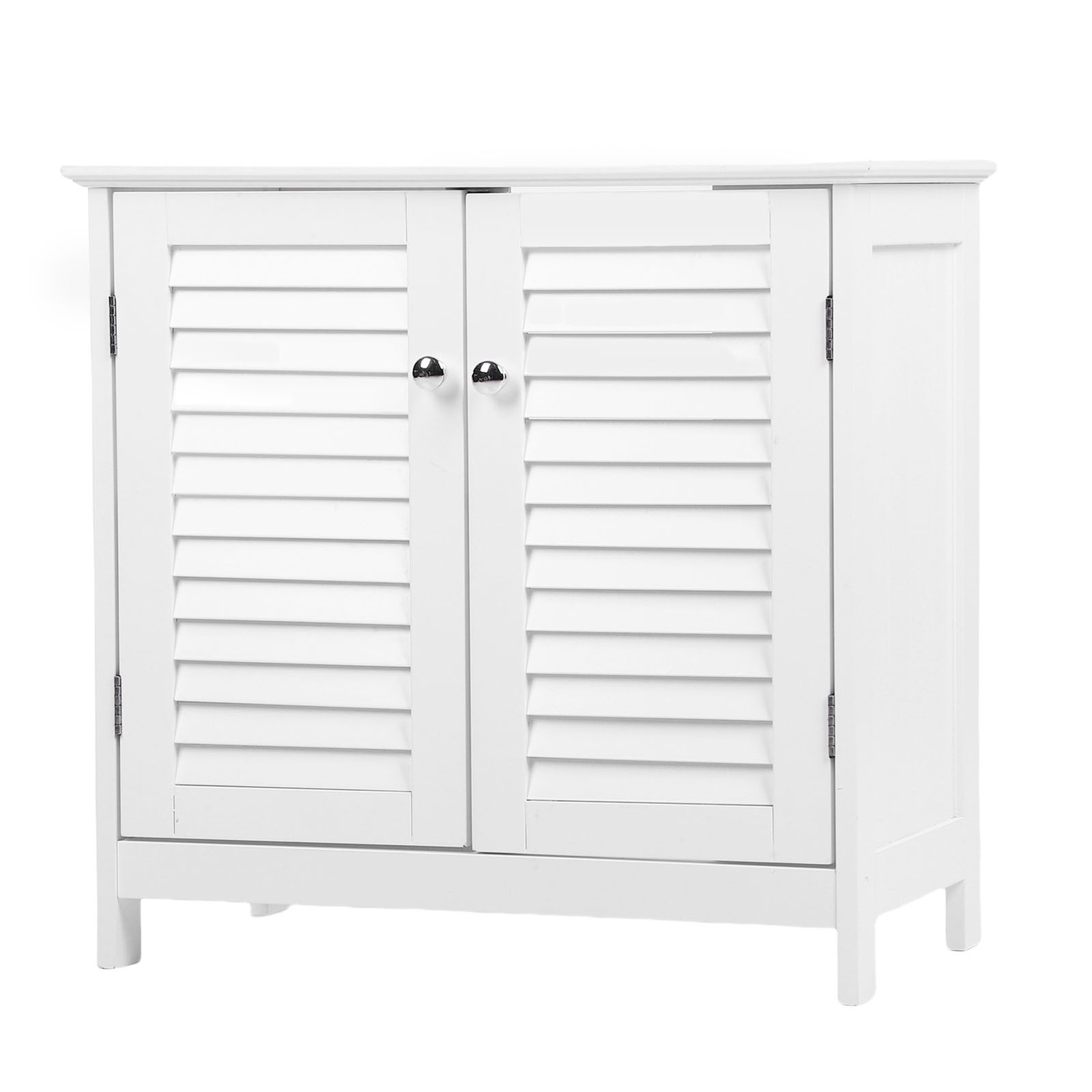 Bathroom Vessel Sink Vanity Storage Cabinet With 2 Doors Shelf White Furniture