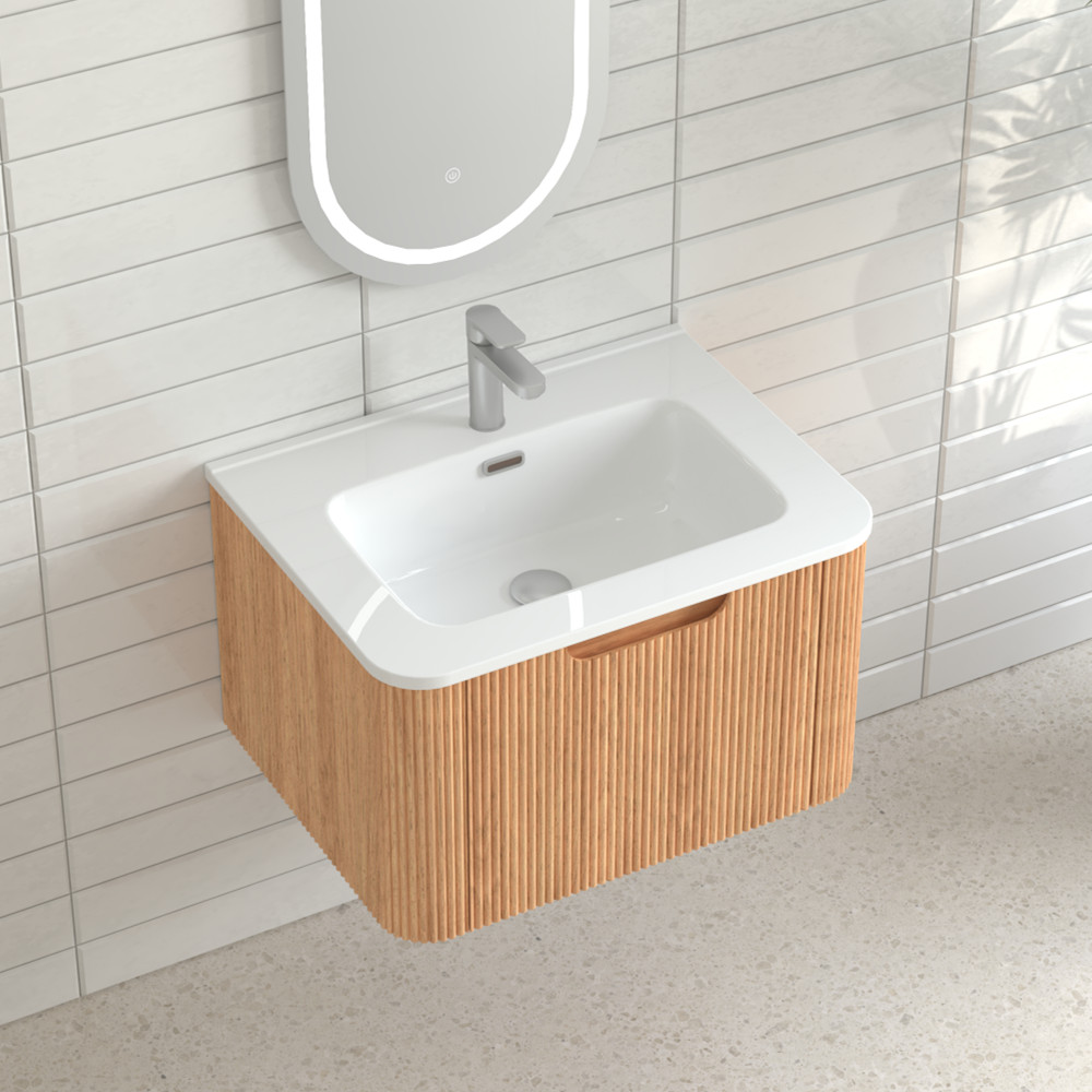 24″ 30″ Floating Vanity Cabinet with Sink, Wall Mounted Bathroom Vanity, Drawer