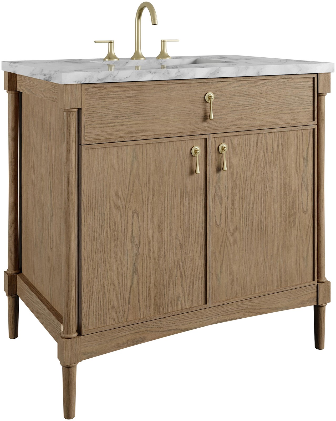 James Martin Vanities D680-V36-3CAR Kinnsden 36″ – Sable Oak