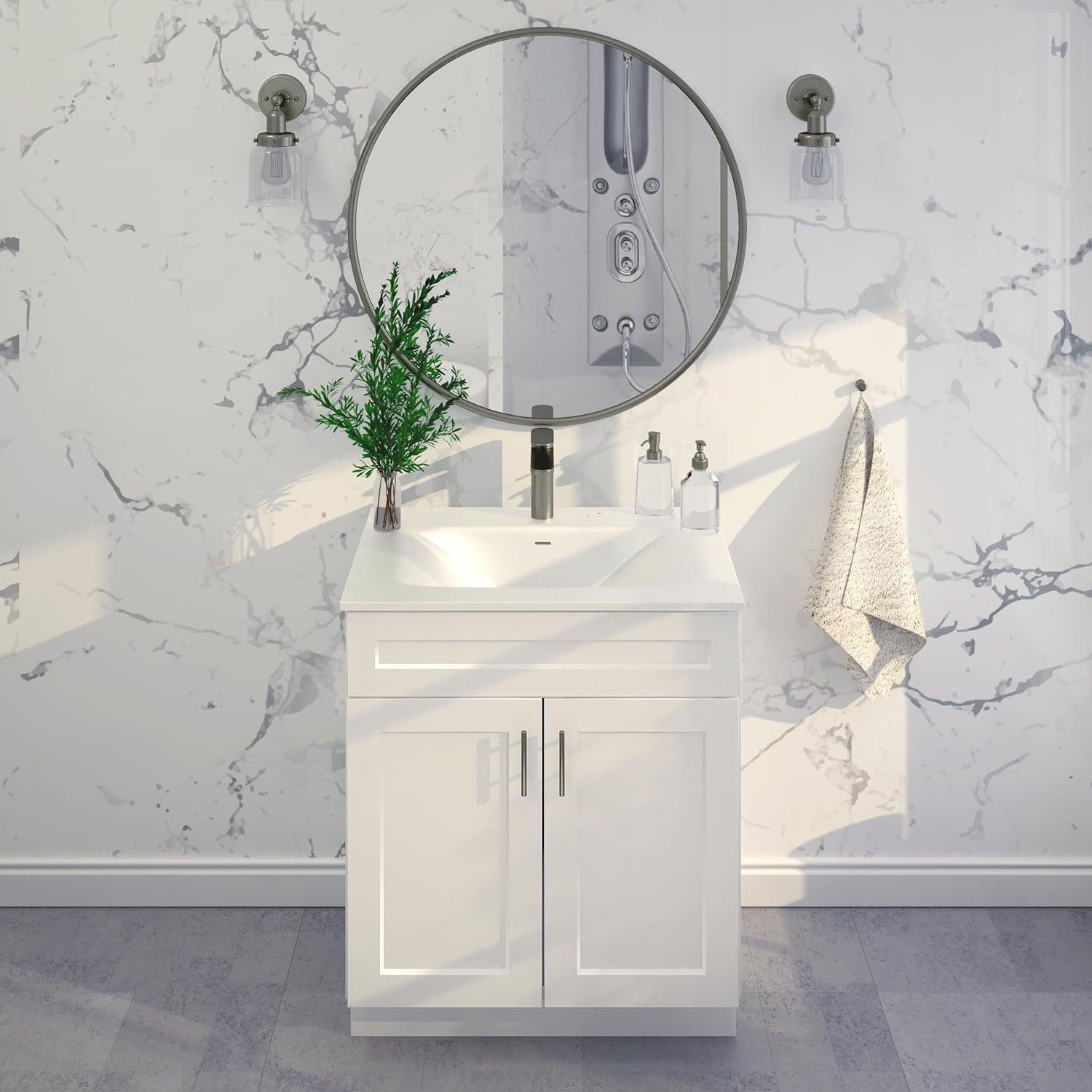 Bathroom Vanity Sink Base Ready-To-Assemble Bathroom Cabinet 24″/30’/36″ Width (