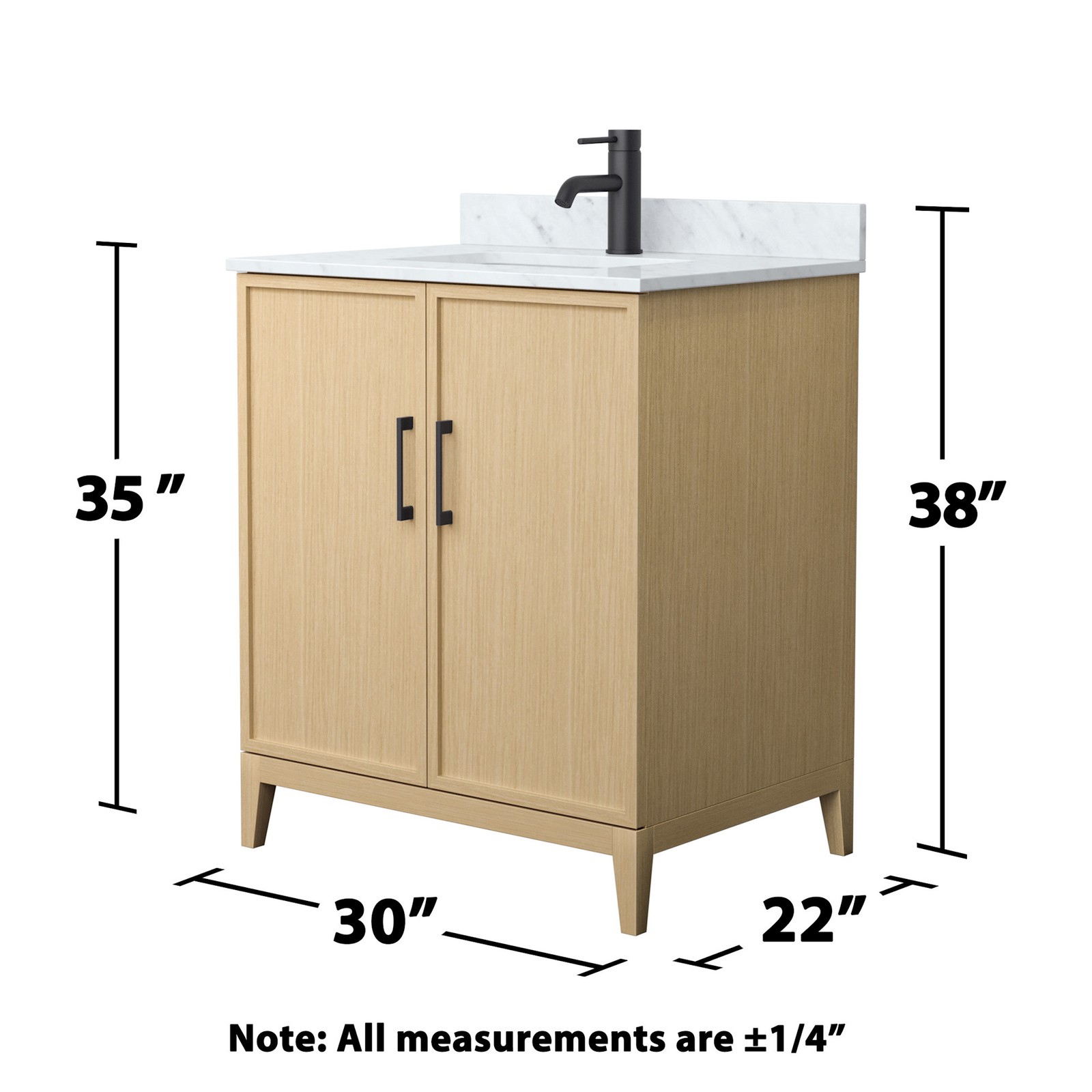 Wyndham Collection WCH717130S-CM-UNSMXX Elan 30″ – White Oak / Brushed Nickel