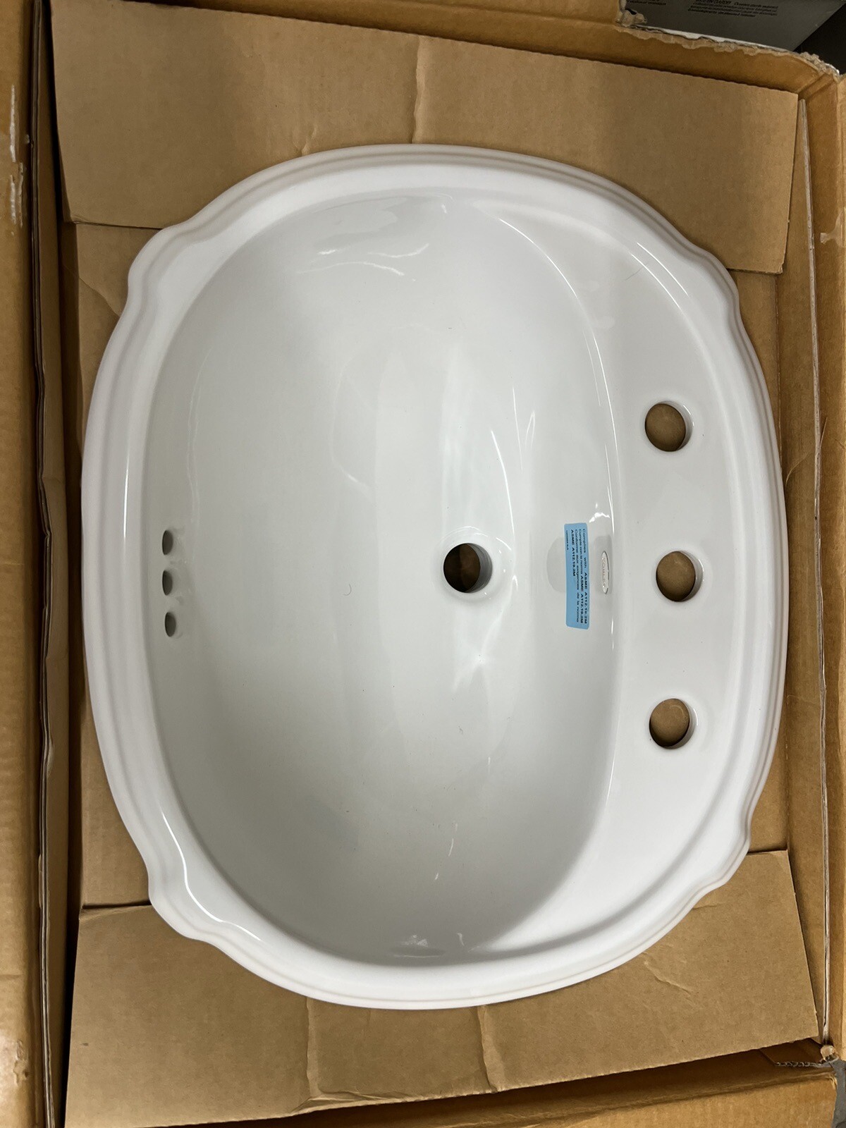 Kohler K-2189-8-0 Portrait Self-Rimming Bathroom Sink, white, NEW