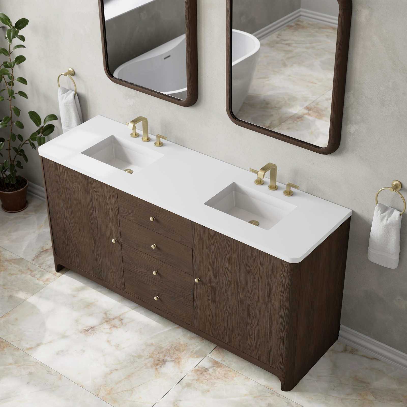James Martin Vanities D125-V72-WWZ Gracyn 72″ – Sable