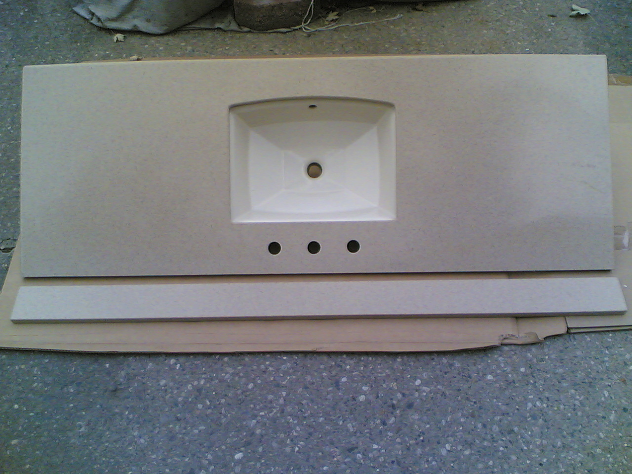 NEW (Display) Elegant GRANITE Bathroom VANITY TOP + Kohler Sink (61 x 22)