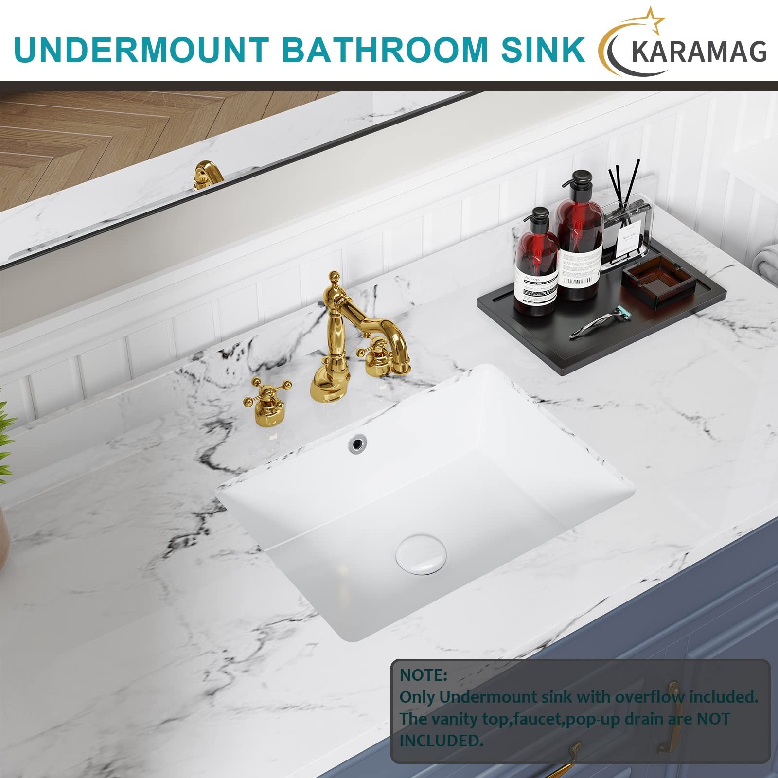 18 Inch Undermount Bathroom Sink Small Rectangle Undermount Sink White Cerami…