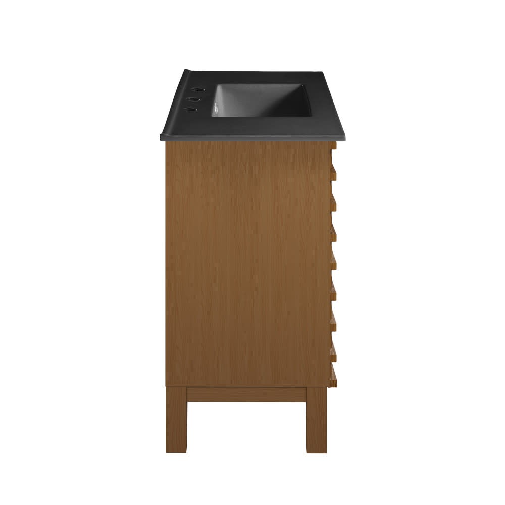 Swiss Madison SM-BV471-3 Cascade 36″ – Brown Oak / Matte Black