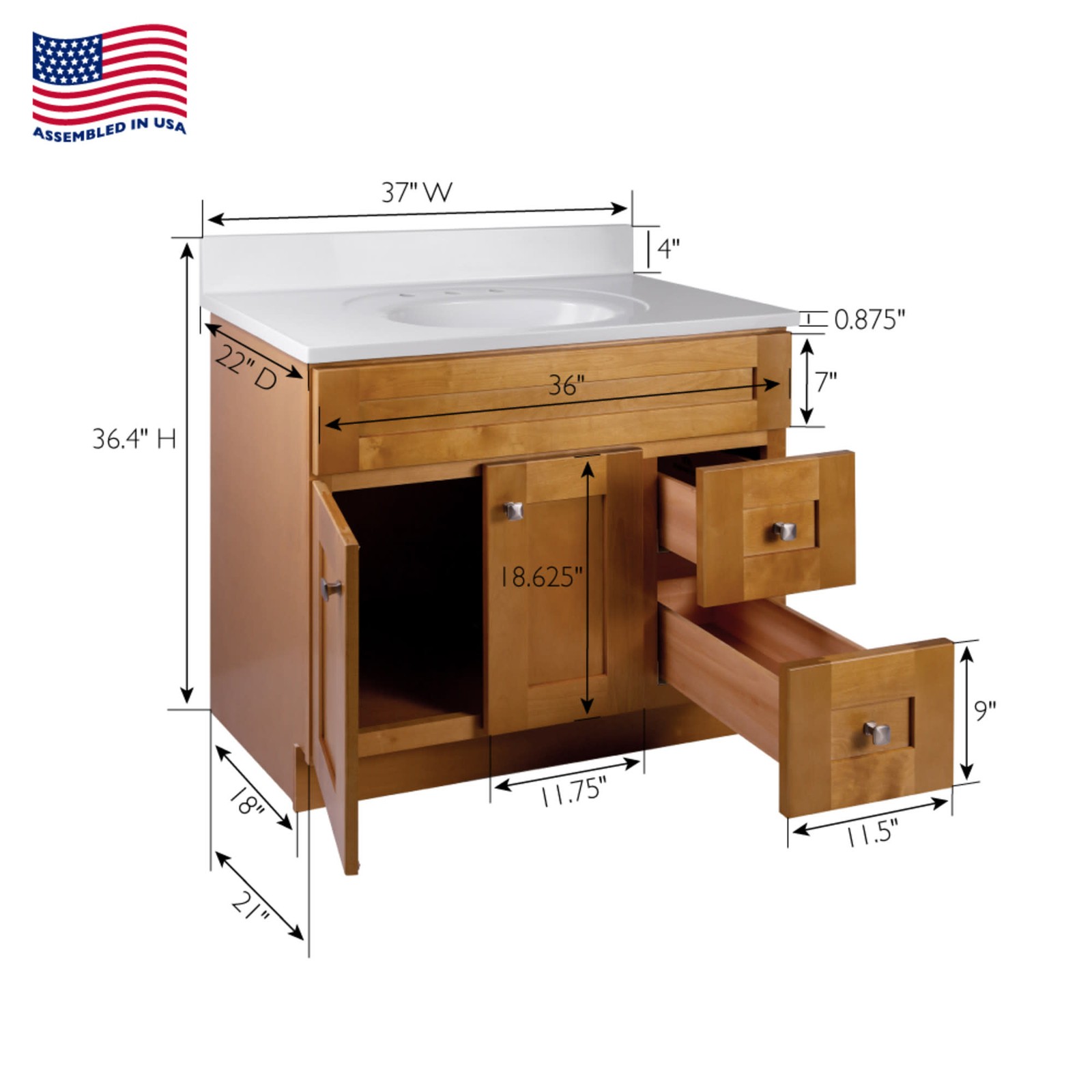 Design House 216358 Brookings 36″ – Modern Birch